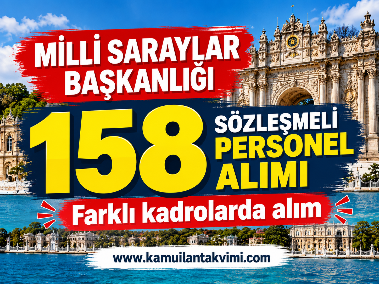 Milli Saraylar Başkanlığı 158 Sözleşmeli Personel Alımı Yapacak! Hangi Kadrolara Alım Yapılacak?