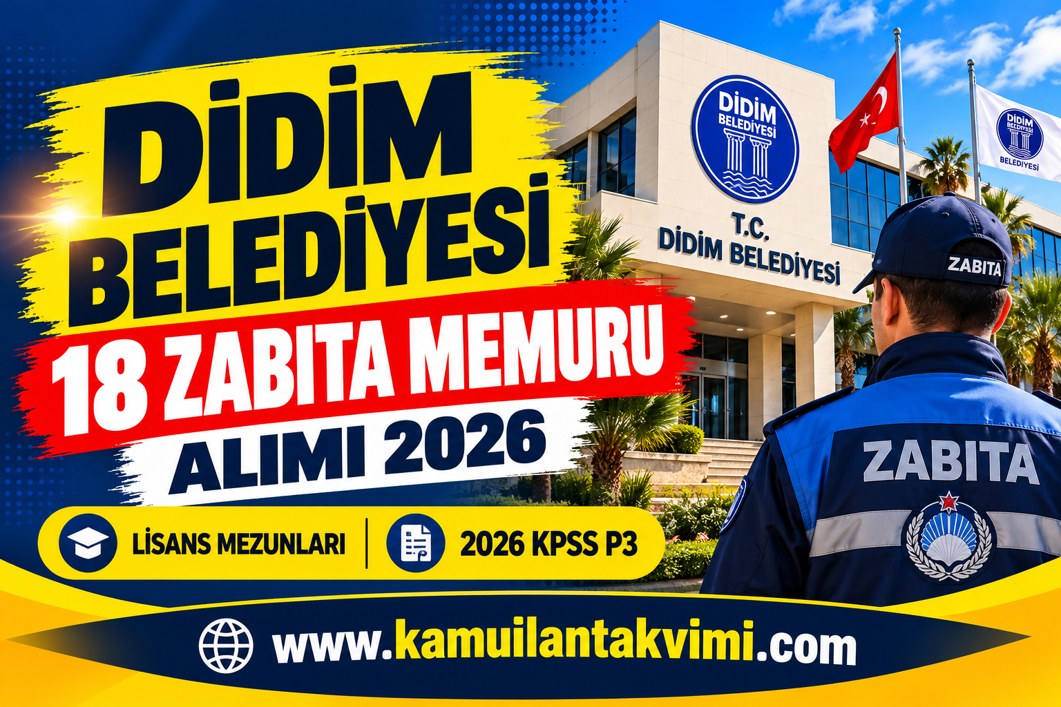 Didim Belediyesi 18 Zabıta Memuru Alımı Yapacak