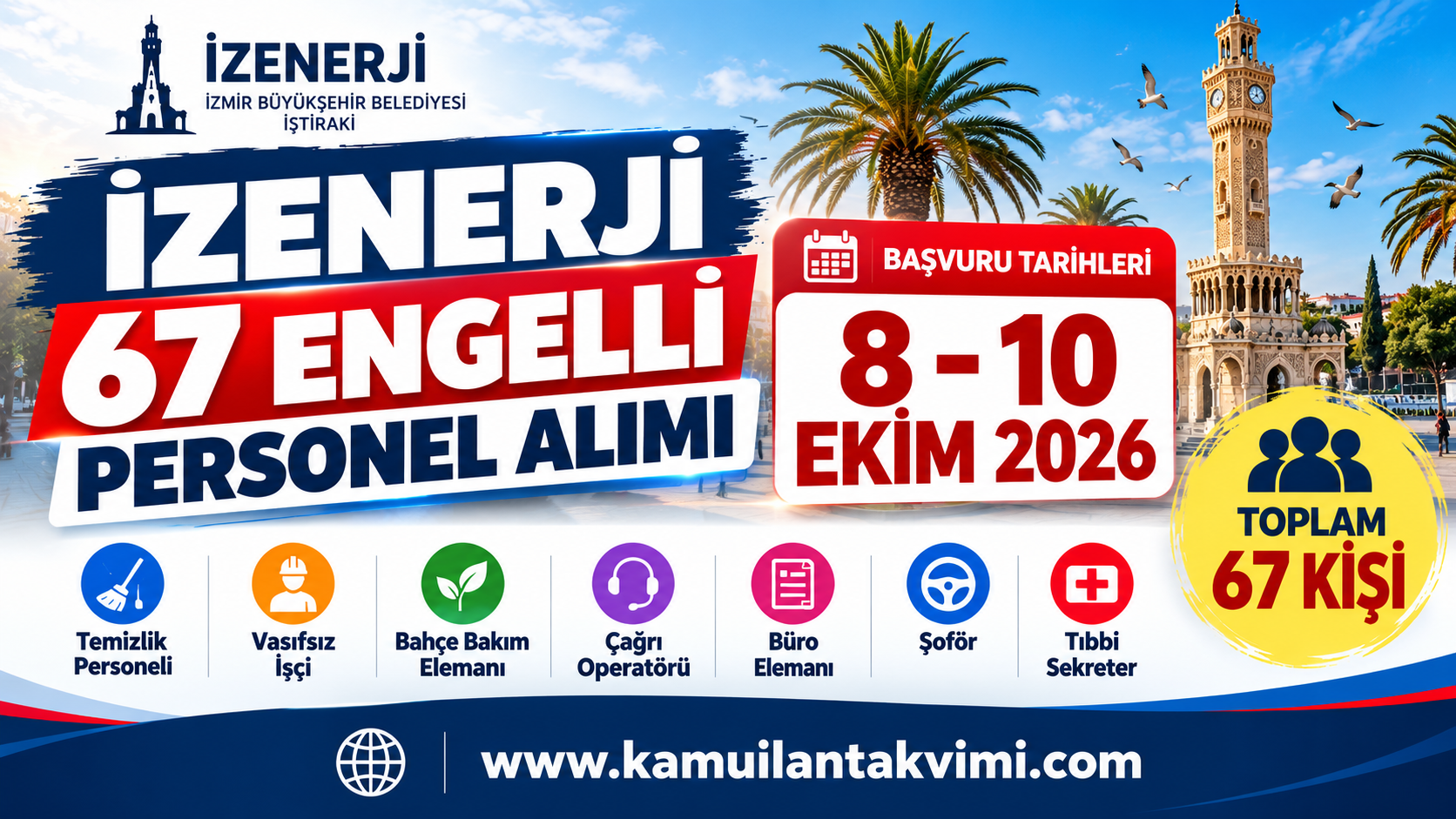 İZENERJİ 67 Engelli Personel Alımı Yapıyor! Başvuru Şartları ve Kadrolar