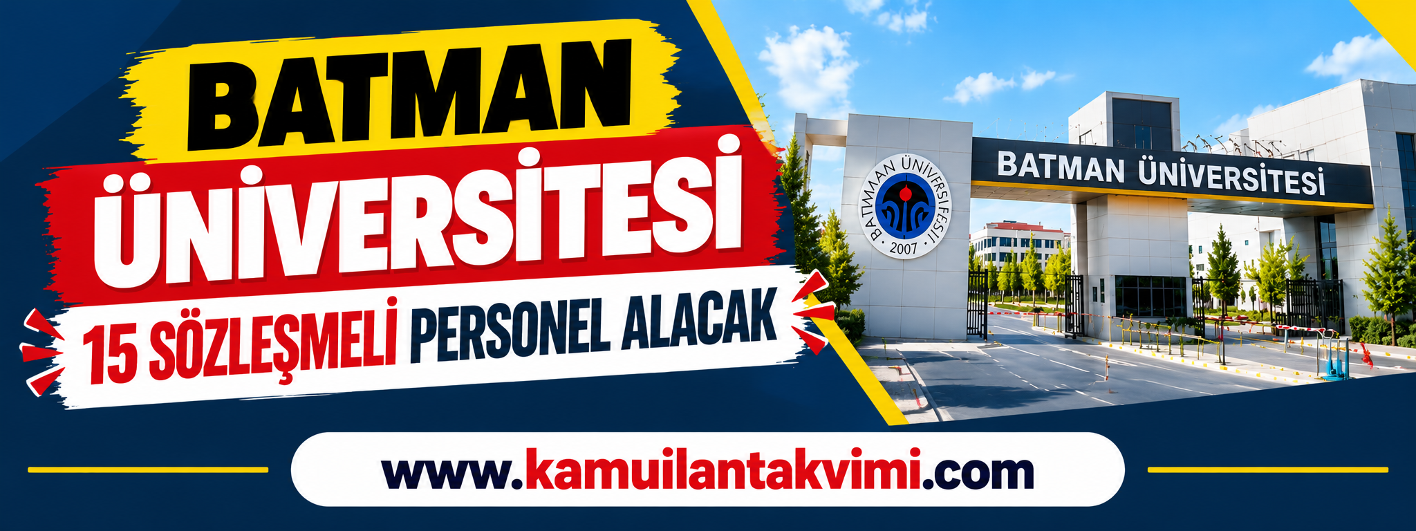 Batman Üniversitesi 15 sözleşmeli personel alımı ilanı