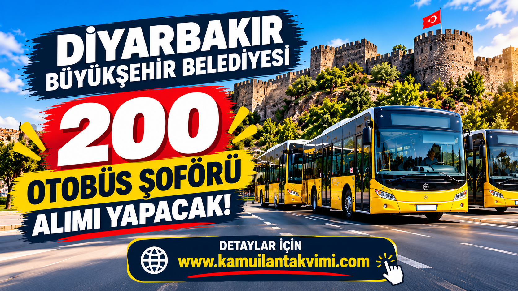 Diyarbakır Büyükşehir Belediyesi 200 otobüs şoförü alımı 2026 başvuru şartları ve tarihleri
