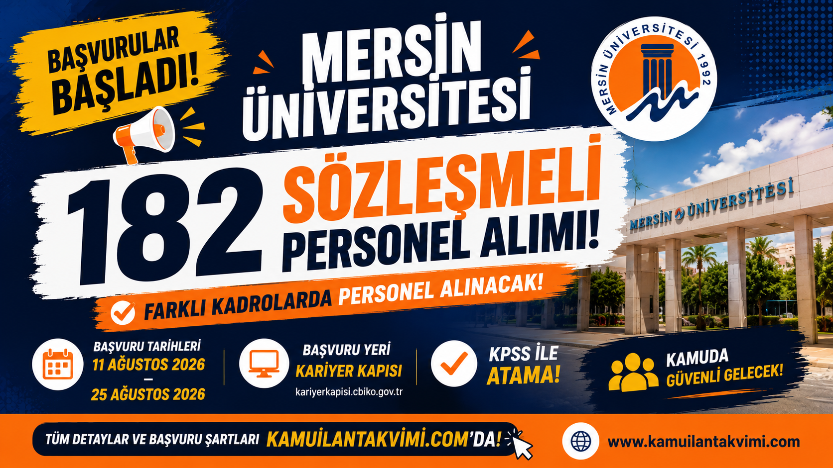 Başvurular başladı! Farklı kadrolarda personel alımı yapılacak.