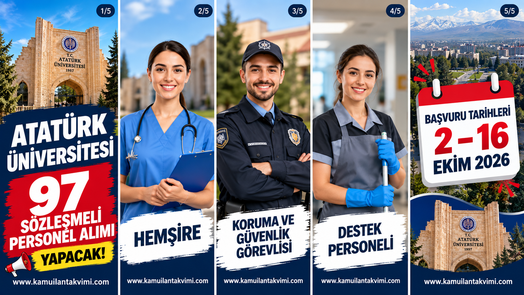 Atatürk Üniversitesi 97 sözleşmeli personel alımı ilanı