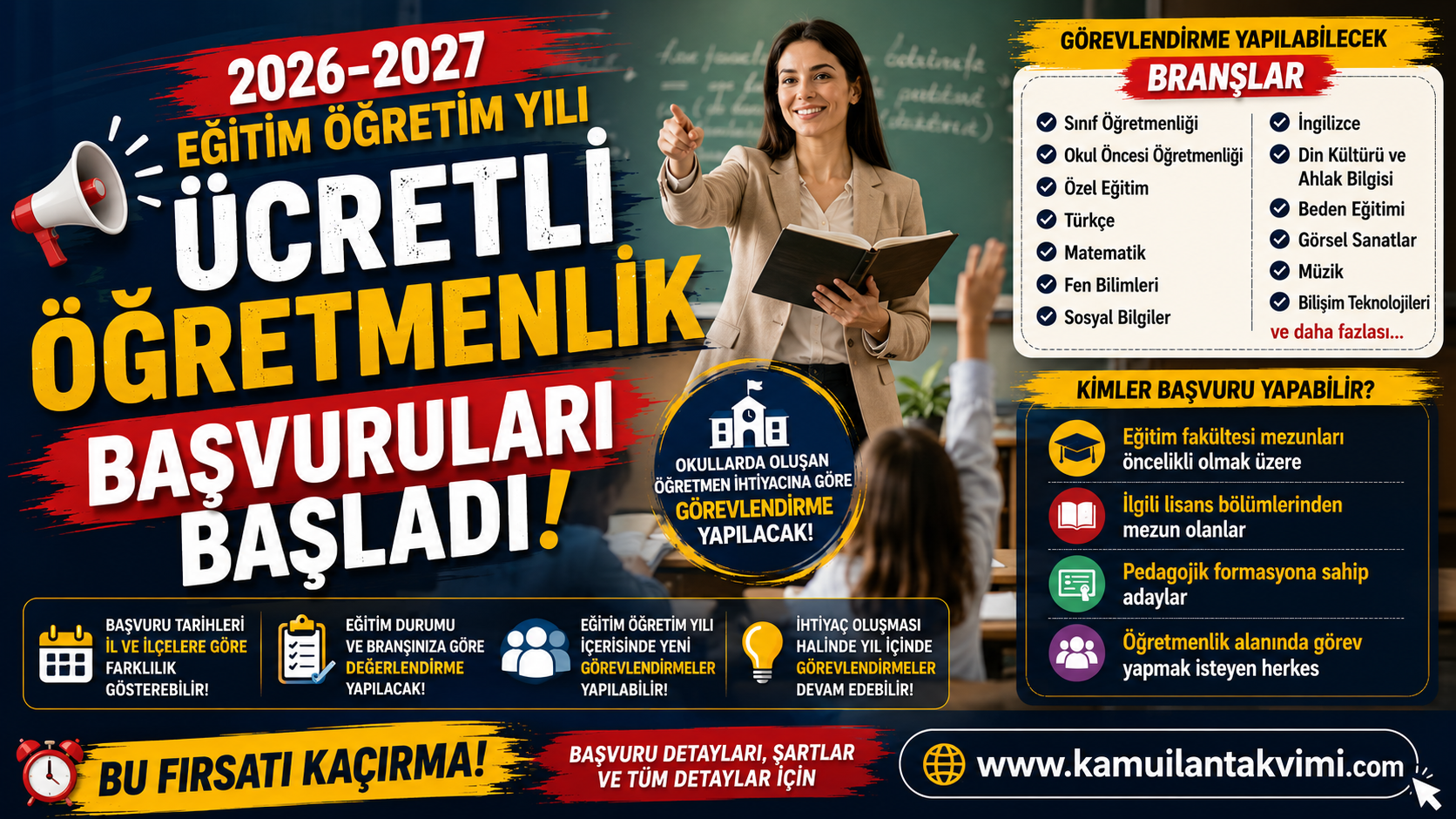 2026-2027 Ücretli Öğretmenlik Başvuruları Başladı!