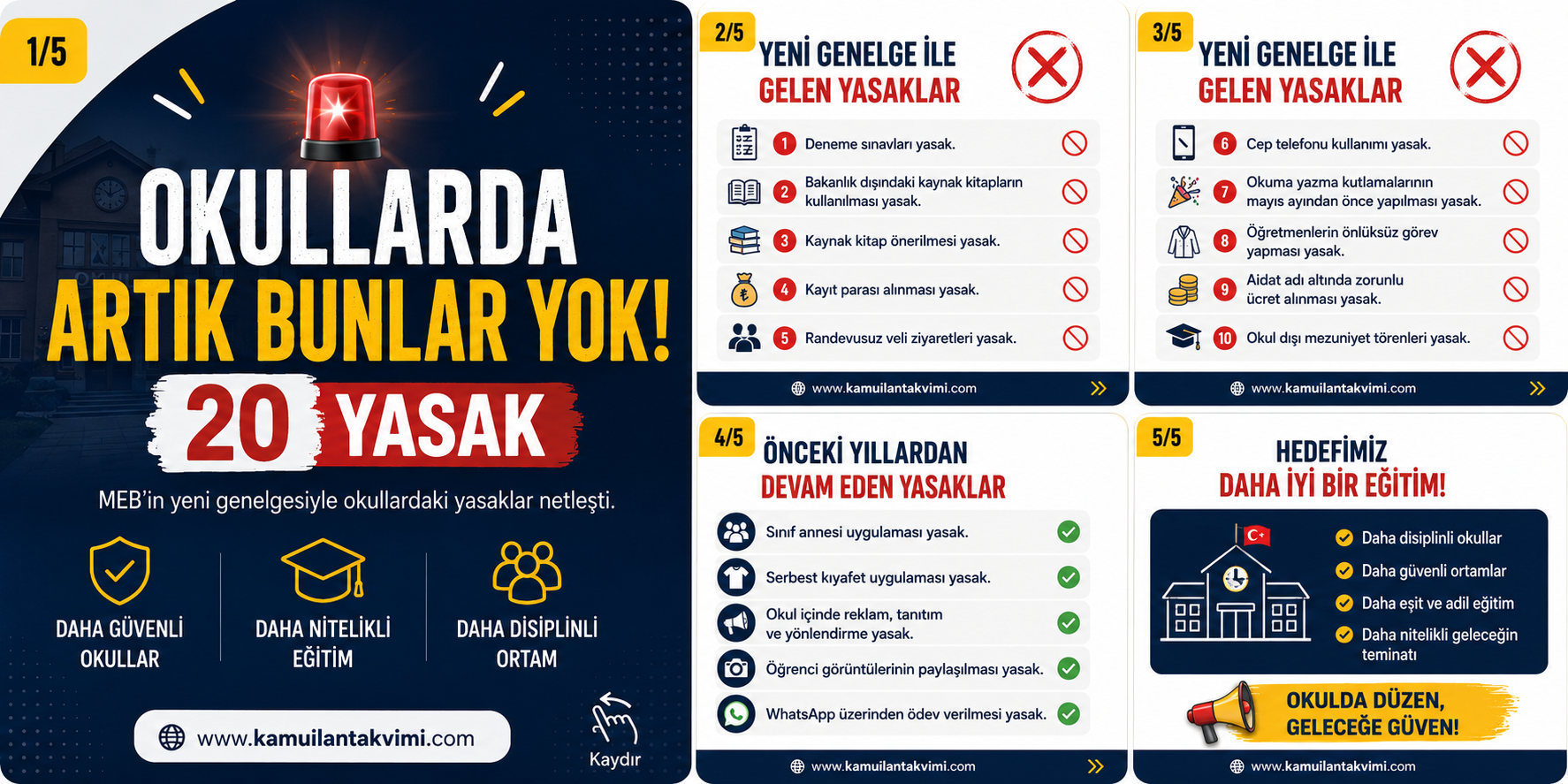 2026-2027 eğitim öğretim yılında okullarda uygulanacak yeni yasaklar ve devam eden kurallar