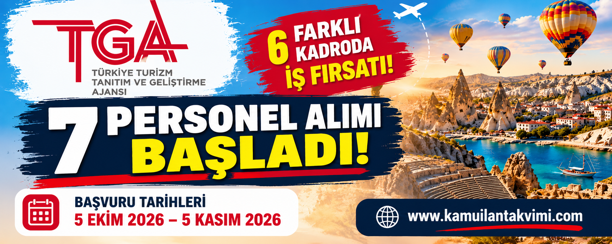 Türkiye Turizm Tanıtım ve Geliştirme Ajansı 7 personel alımı 2026